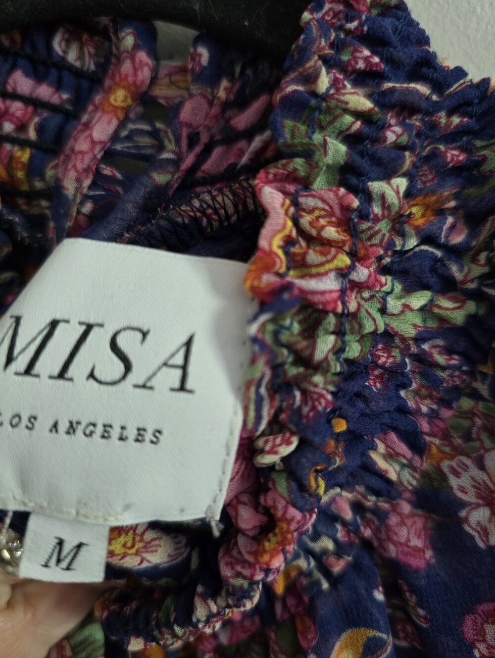 Revolve Misa Gianna Floral Long Sleeve Boho Romantic Mini Dress Size M - Picture 5 of 9